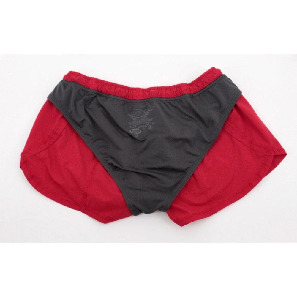Jolyn Women's Athletic Shorts Size‎ Small RED Lined